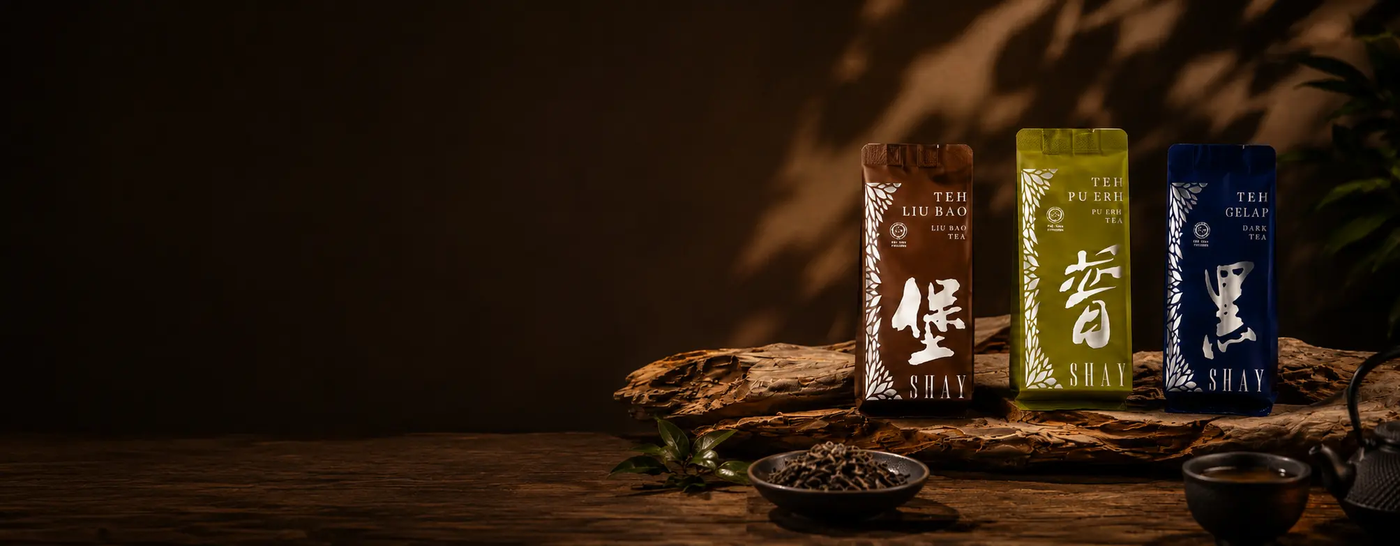 SHAY Liu Bao, Pu Erh and dark tea pouches