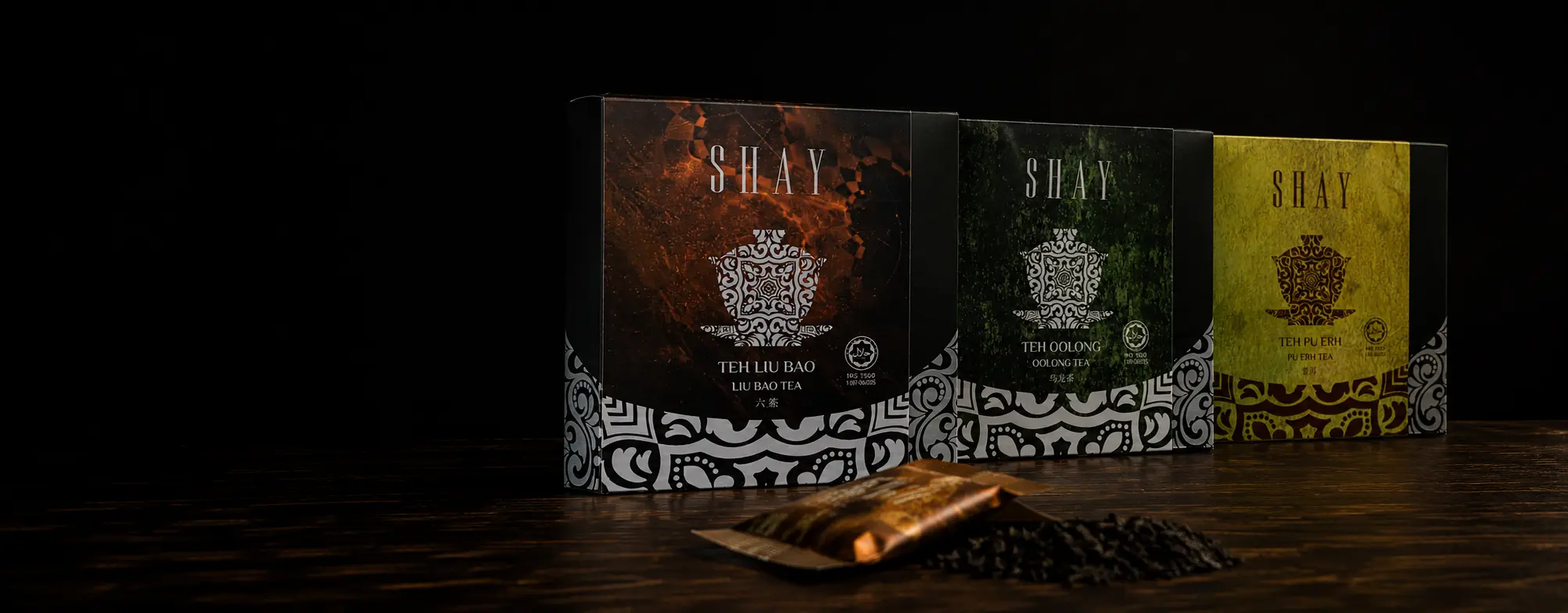 SHAY single origin tea boxes