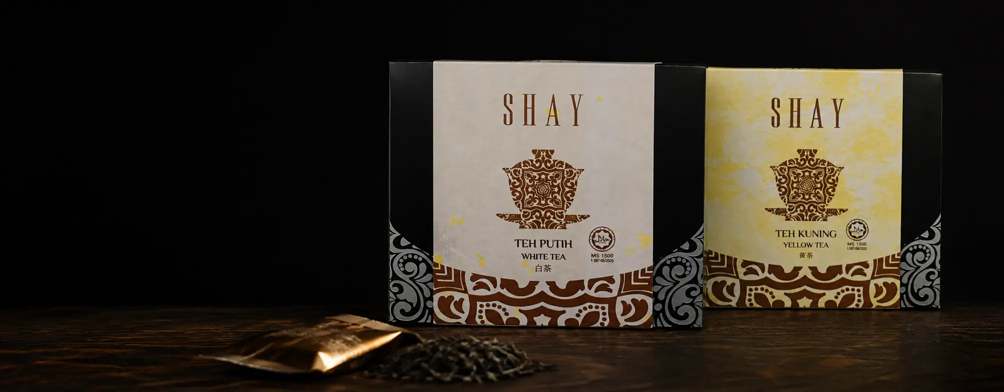 SHAY single origin tea boxes