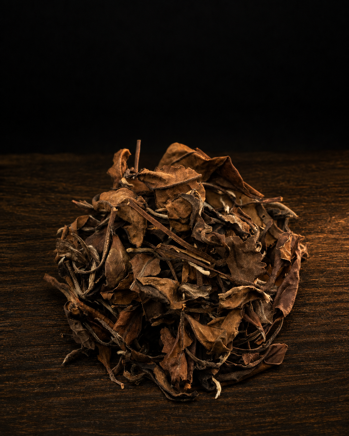 Shou Mei white tea leaves — loose leaf