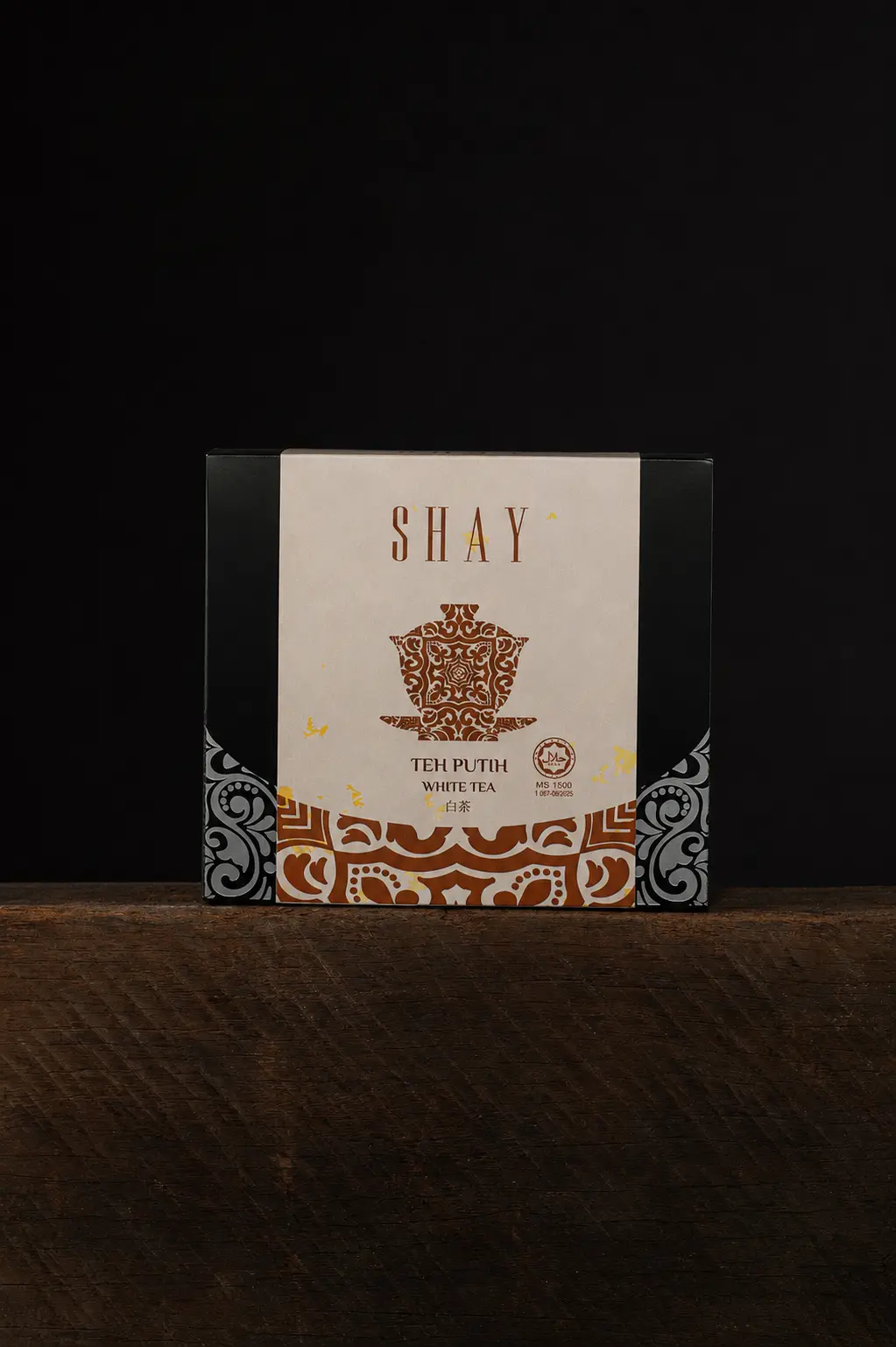 Shou Mei white tea leaves — box